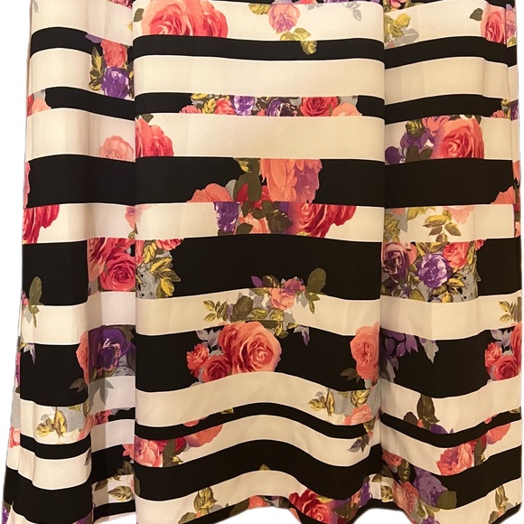 INC Floral Garden Mist Striped A-line (Macys) Dress Sz XL New With Tags - Picture 3 of 10